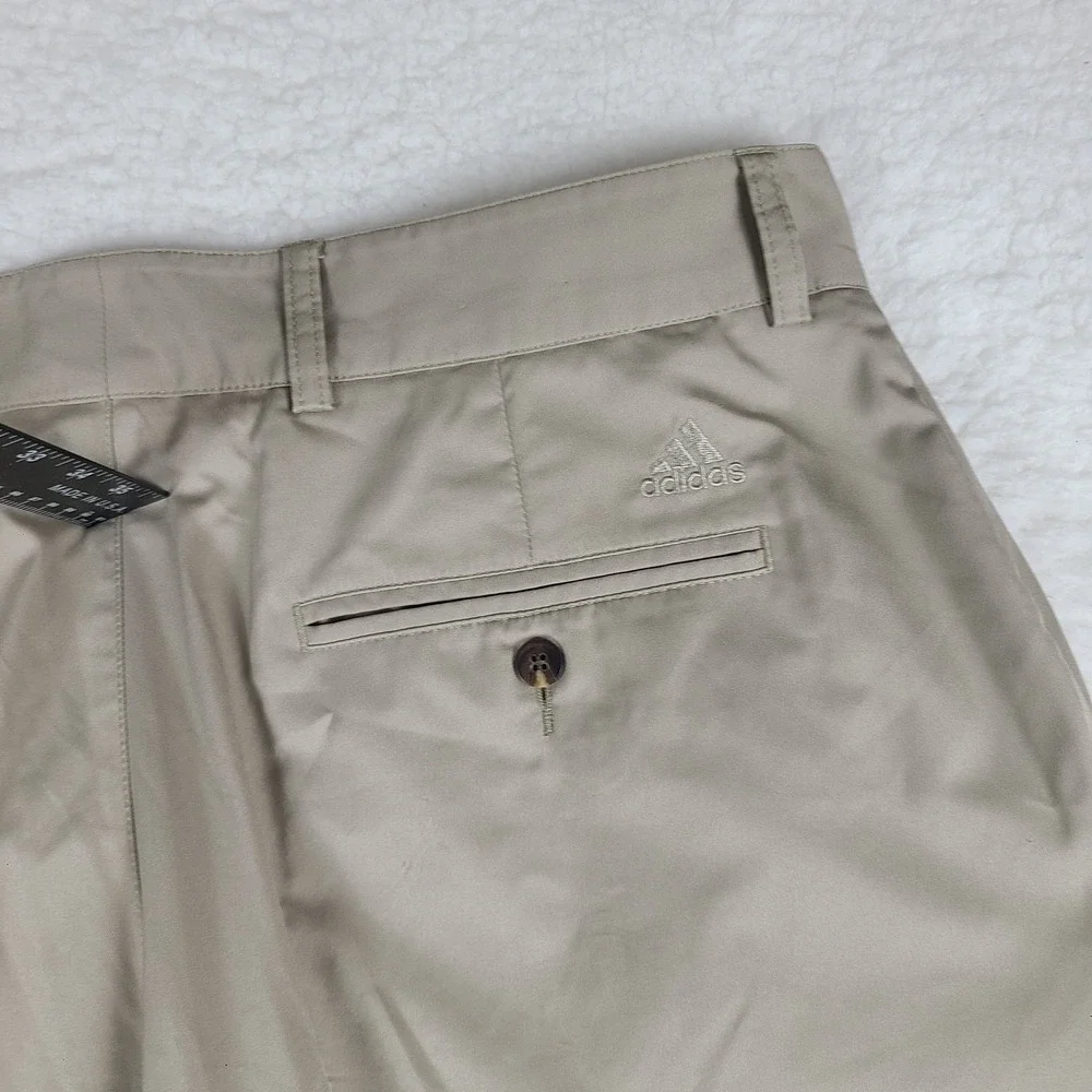 Adidas Pants Mens 36x30 Beige Stone Climalite Activewear Performance Tech Golf *